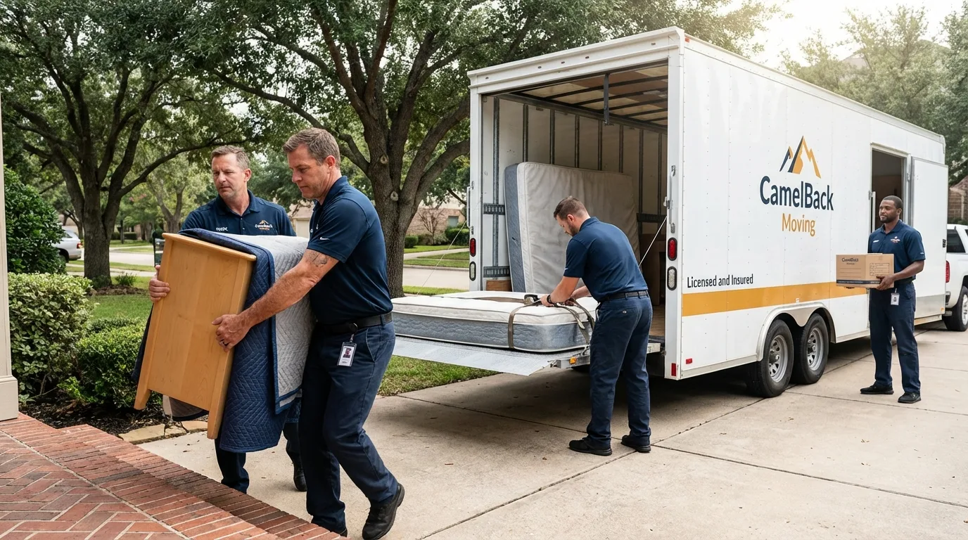 Crew loading residential truck for cross-state move from Pennsauken, NJ