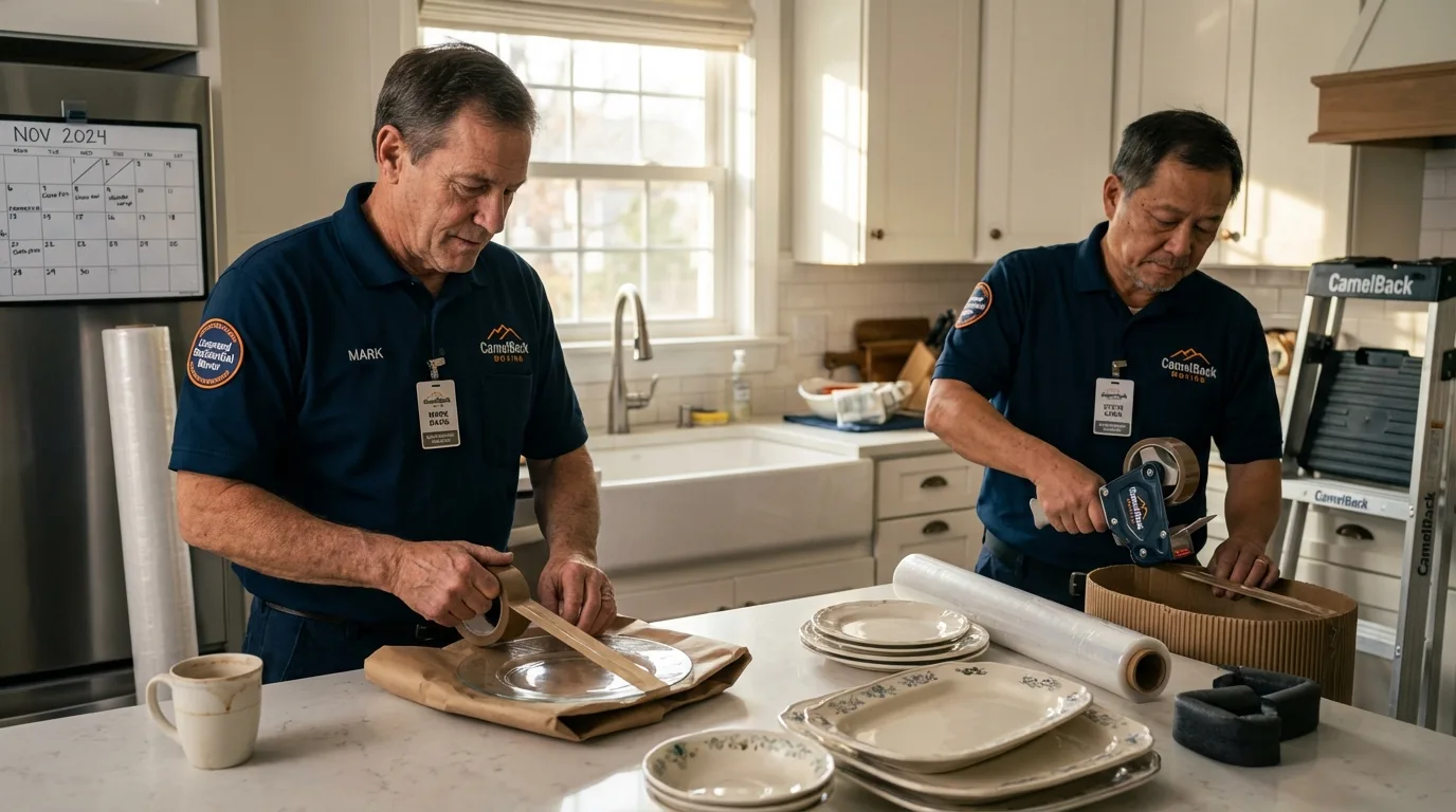 Professional crew packing kitchen dishware in Pennsauken, NJ